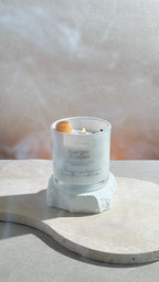 Energize & Inspire / hibiscus flower • white peach - Devine FlameEI8