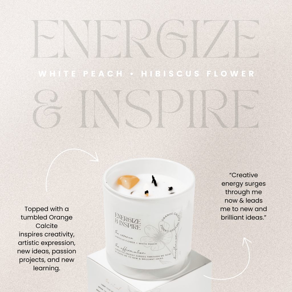 ENERGIZE & INSPIRE / hibiscus flower • white peach - Devine FlameEI4