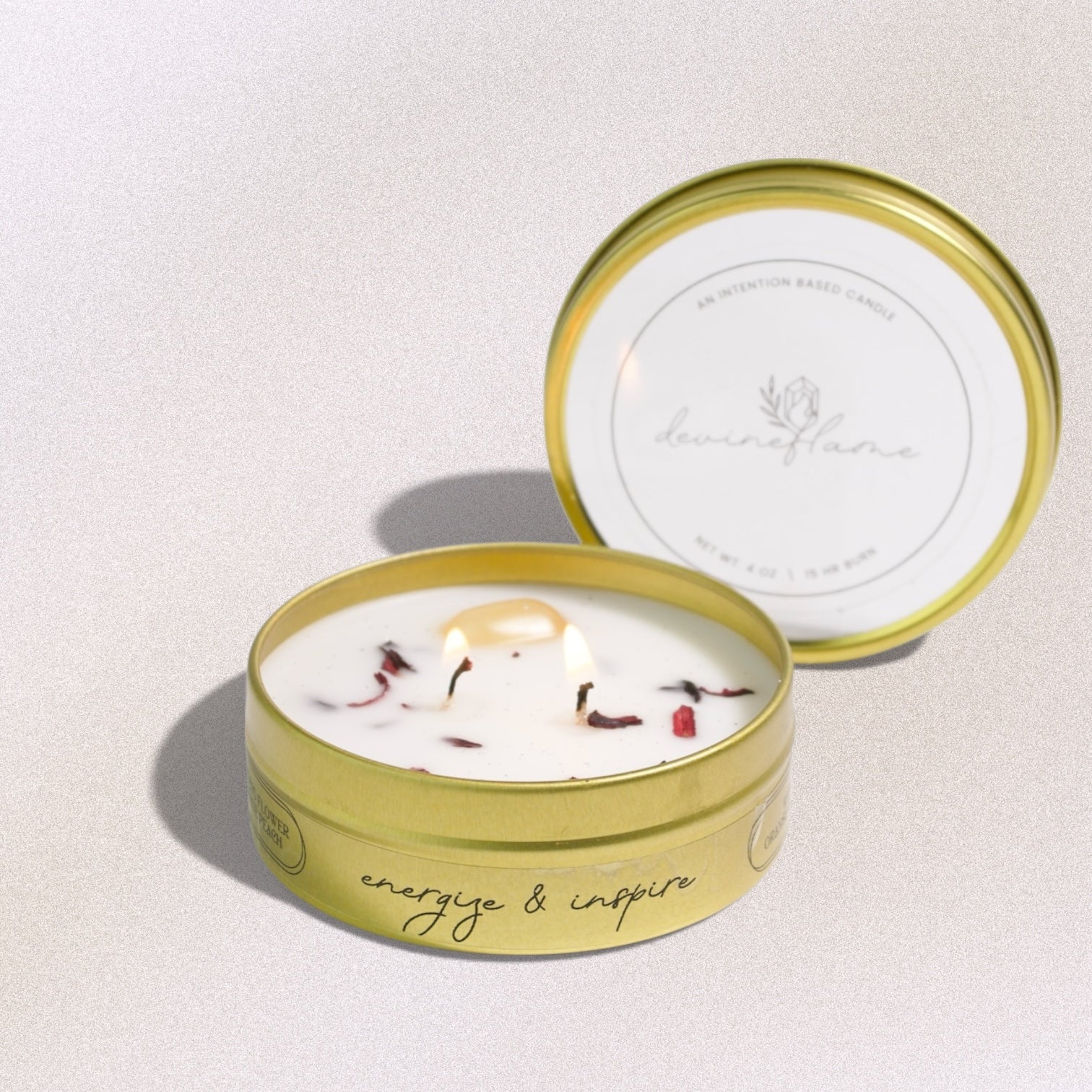 ENERGIZE & INSPIRE / hibiscus flower • white peach – Devine Flame