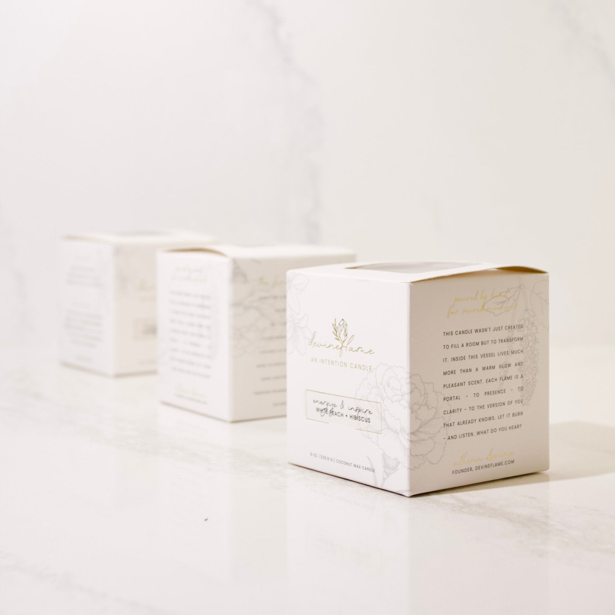 Happy & Grateful Intention Candle - orange blossom / orange / ginger - Devine FlameSS8