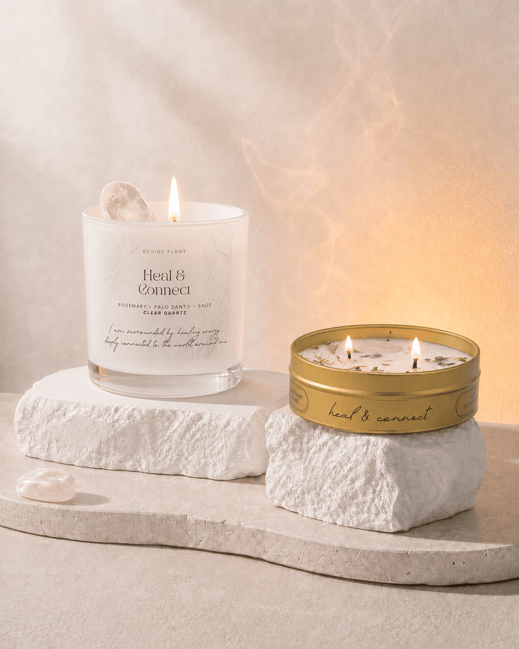 Heal & Connect / green sage • rosemary • palo santo - Devine FlameHC8