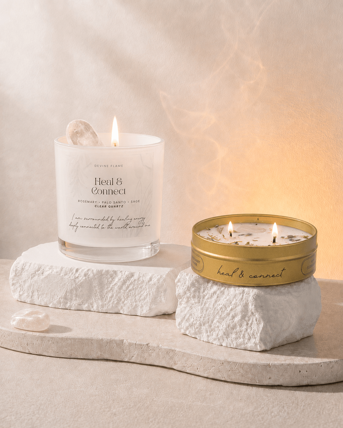 Heal & Connect / green sage • rosemary • palo santo - Devine FlameHC8