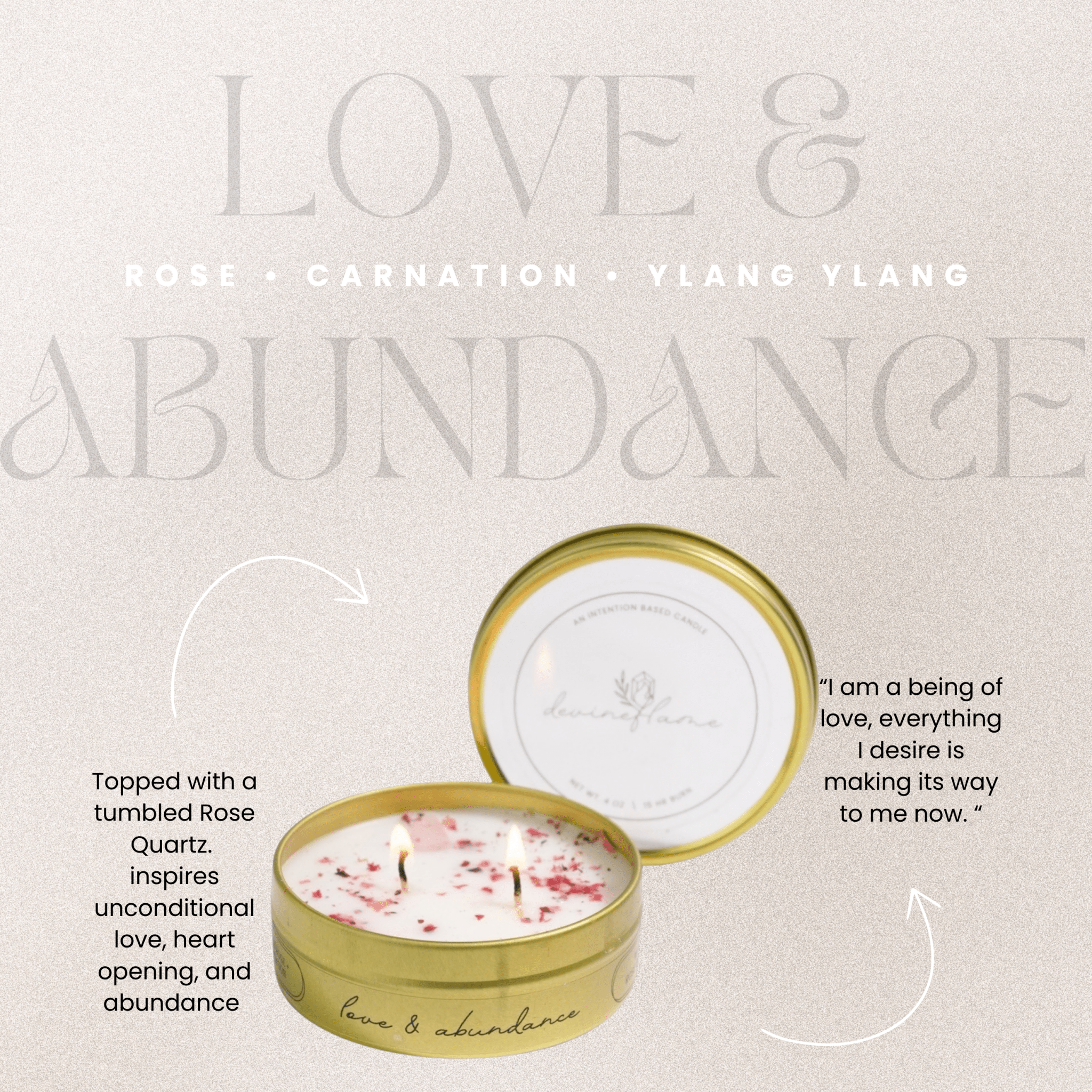 Love & Abundance Tea Lights - Devine FlameLATL