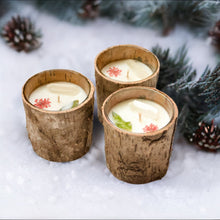 Load image into Gallery viewer, Season of Yule (Birch Wrapped Candles) - Devine FlameYULE
