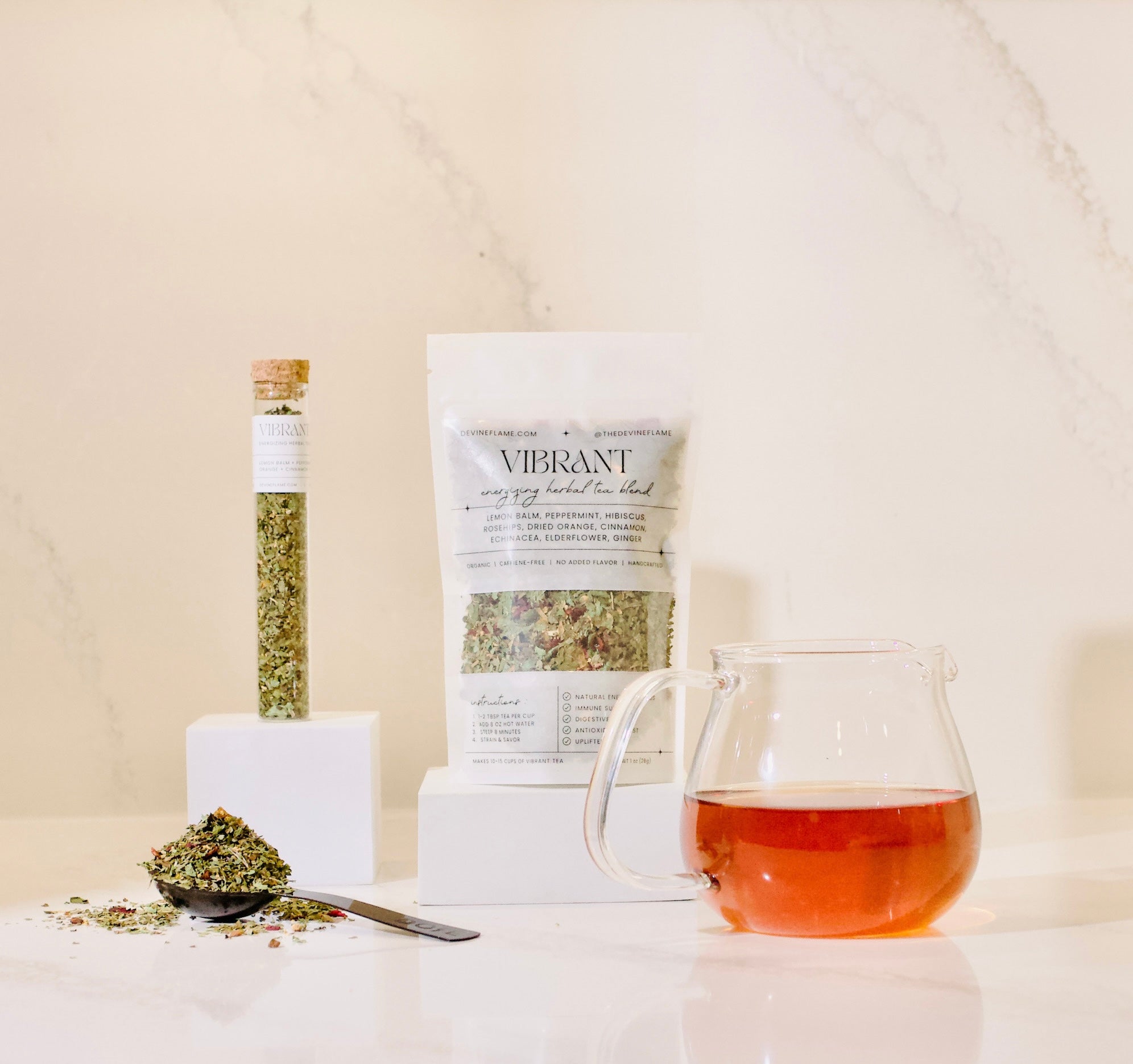 Vibrant Herbal Tea Blend - Devine Flame