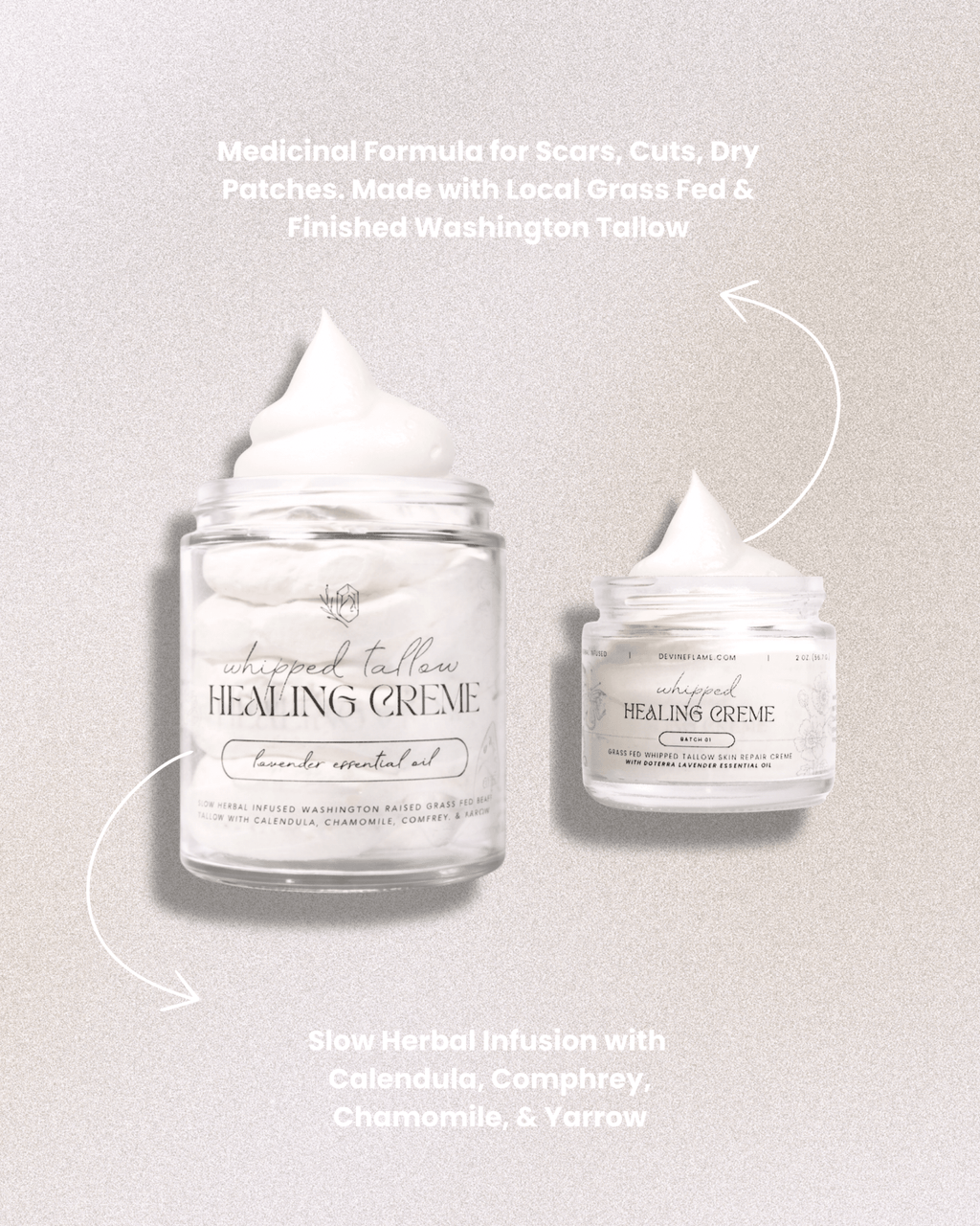 Whipped Tallow Healing Creme - Devine FlameWTHC6