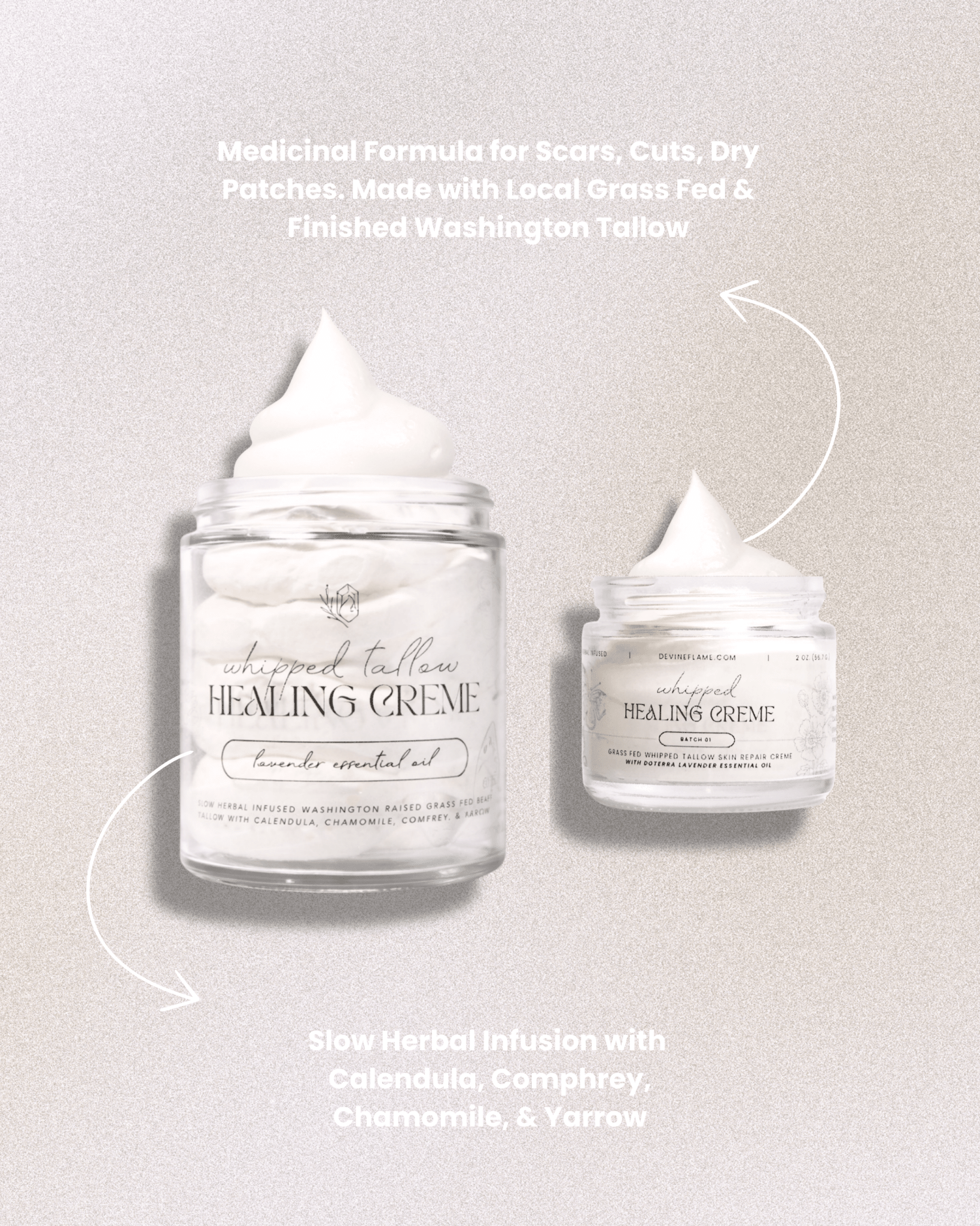 Whipped Tallow Healing Creme - Devine FlameWTHC6