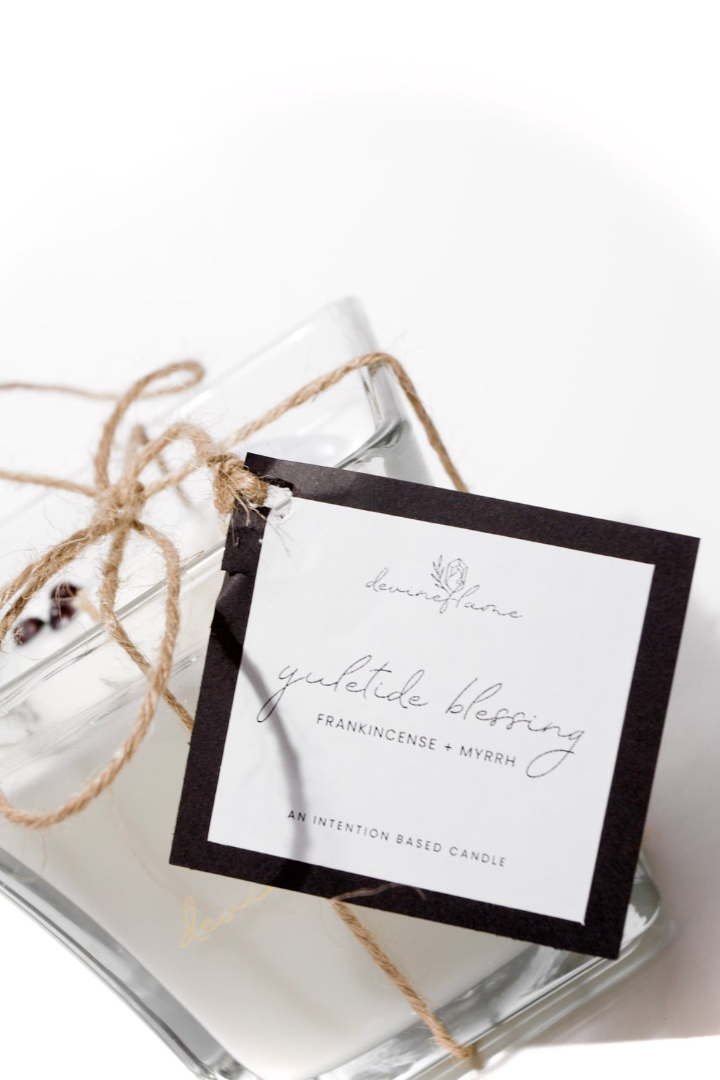 “Yuletide Blessing” - Frankincense / Myrrh / Bergamot - Blue Lace Agate - Devine Flame