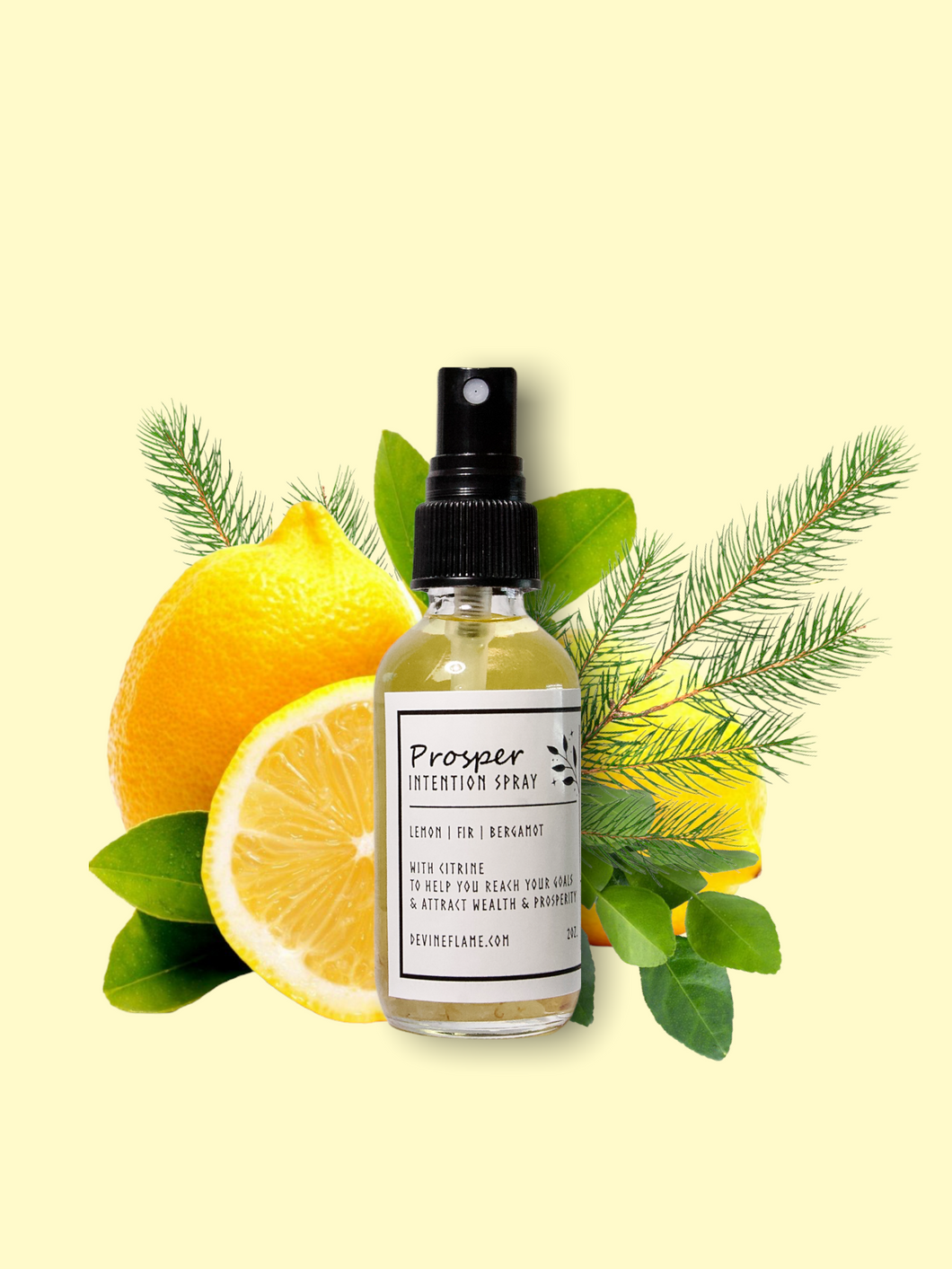 Prosper Intention Spray (Lemon, Bergamot, Fir & Citrine)